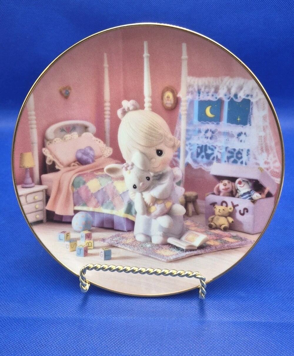 Precious Moments Sam Butcher Jesus Loves Me Collector Plate COA Hamilton